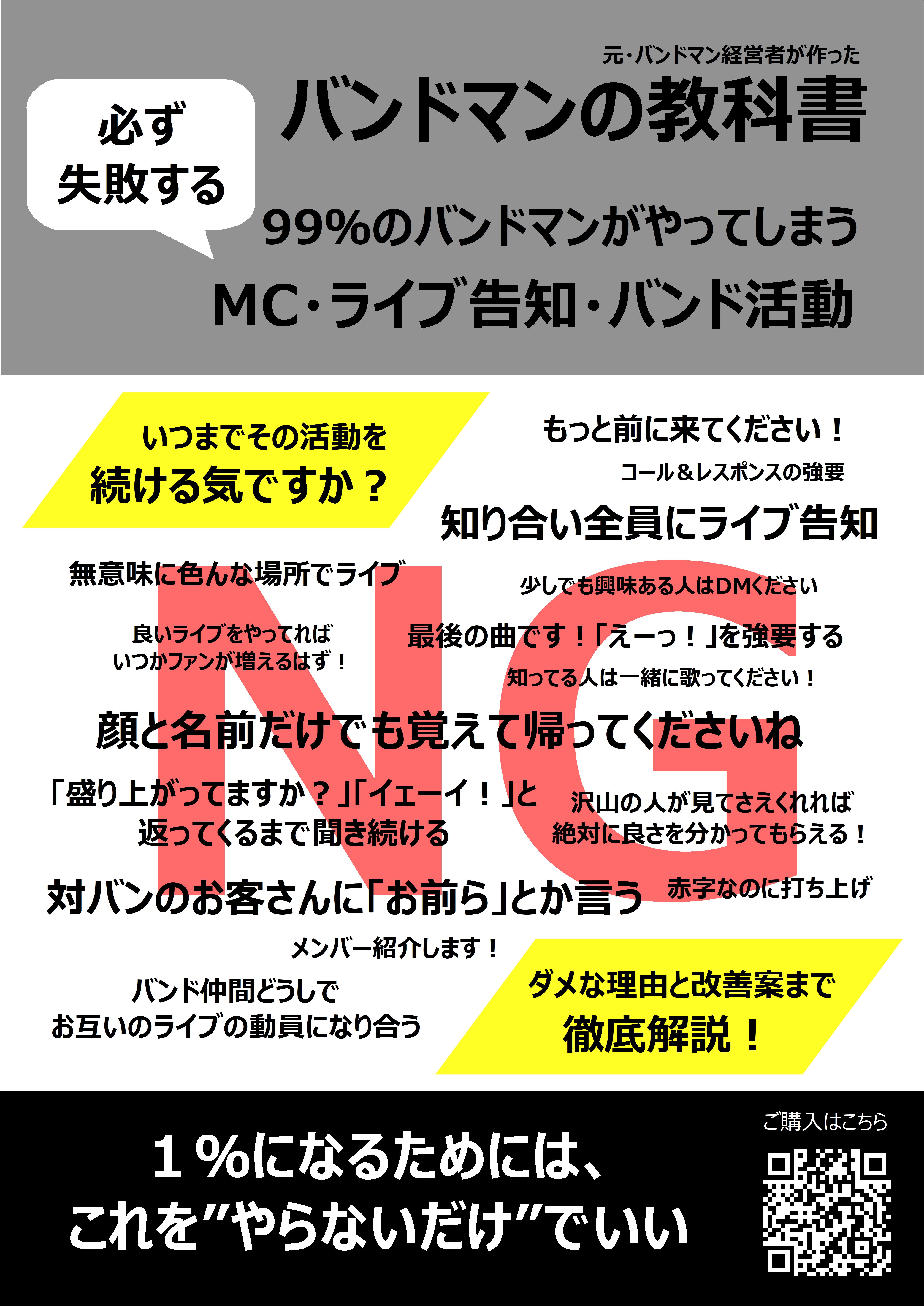 【バンドマンの教科書】成功する1％になるためには、99％の失敗者のやり方を止めることだ。～集客、ファンを作る方法～